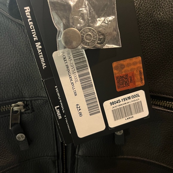 Men’s BNWT Harley-Davidson Black Leather motorcycle Jacket with hoodie - Picture 6 of 6